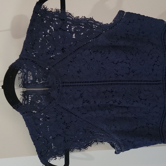 Navy Lace Dress - Picture 2 of 4